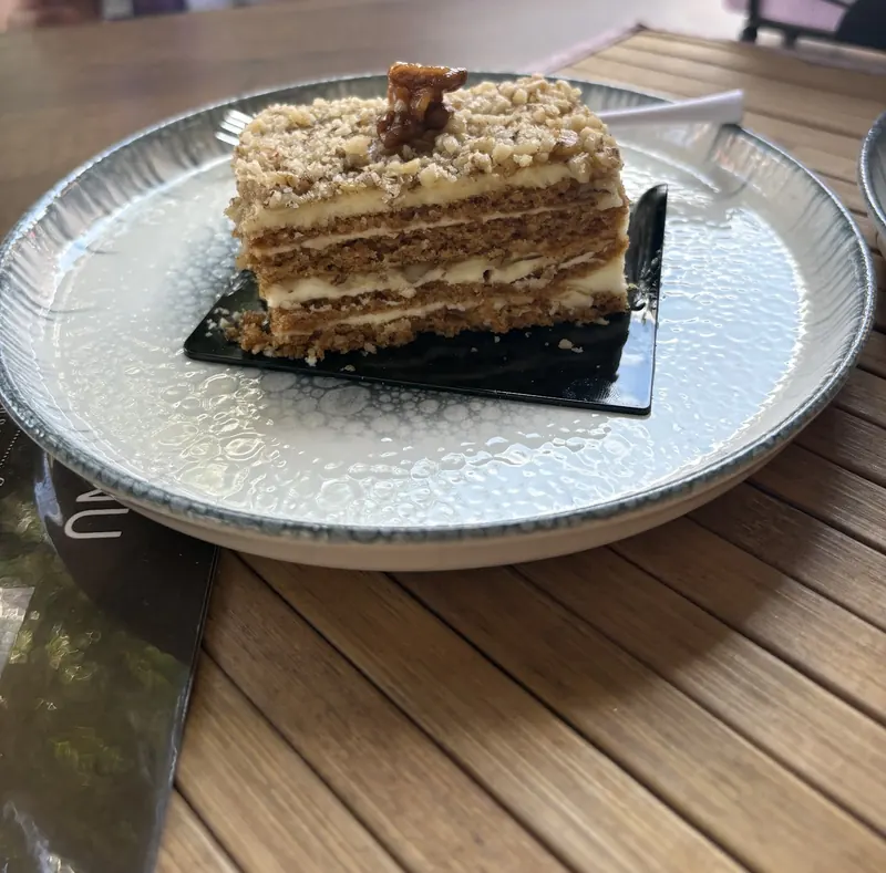 Honey and walnut layer cake